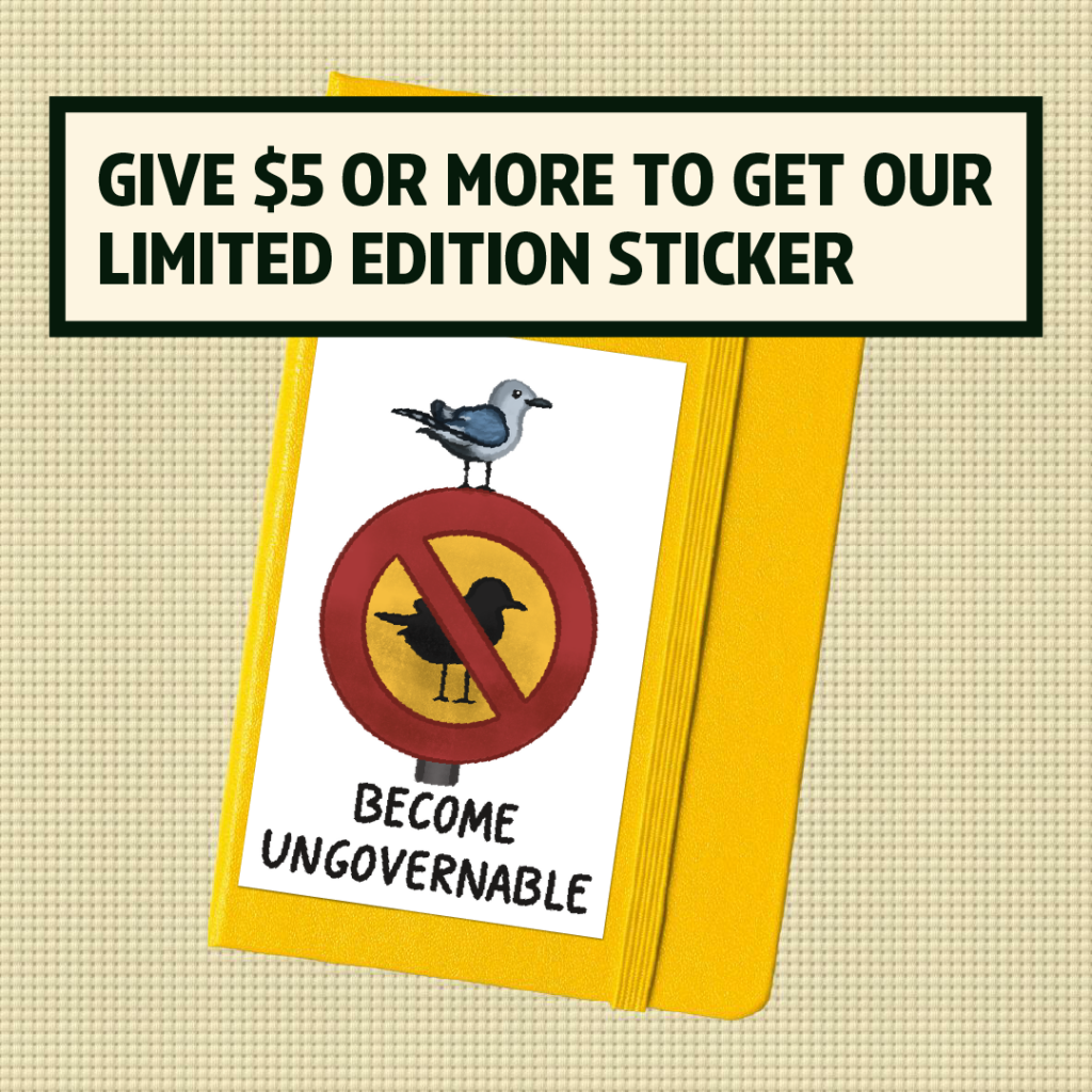 Give $5 or more to get our limited edition sticker